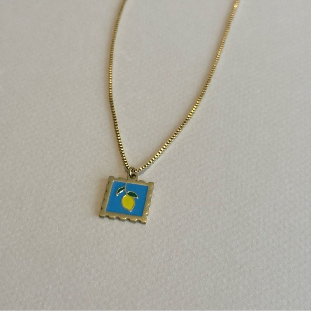 New! Lemon Gold Necklace (2944) - Picture 4 of 4